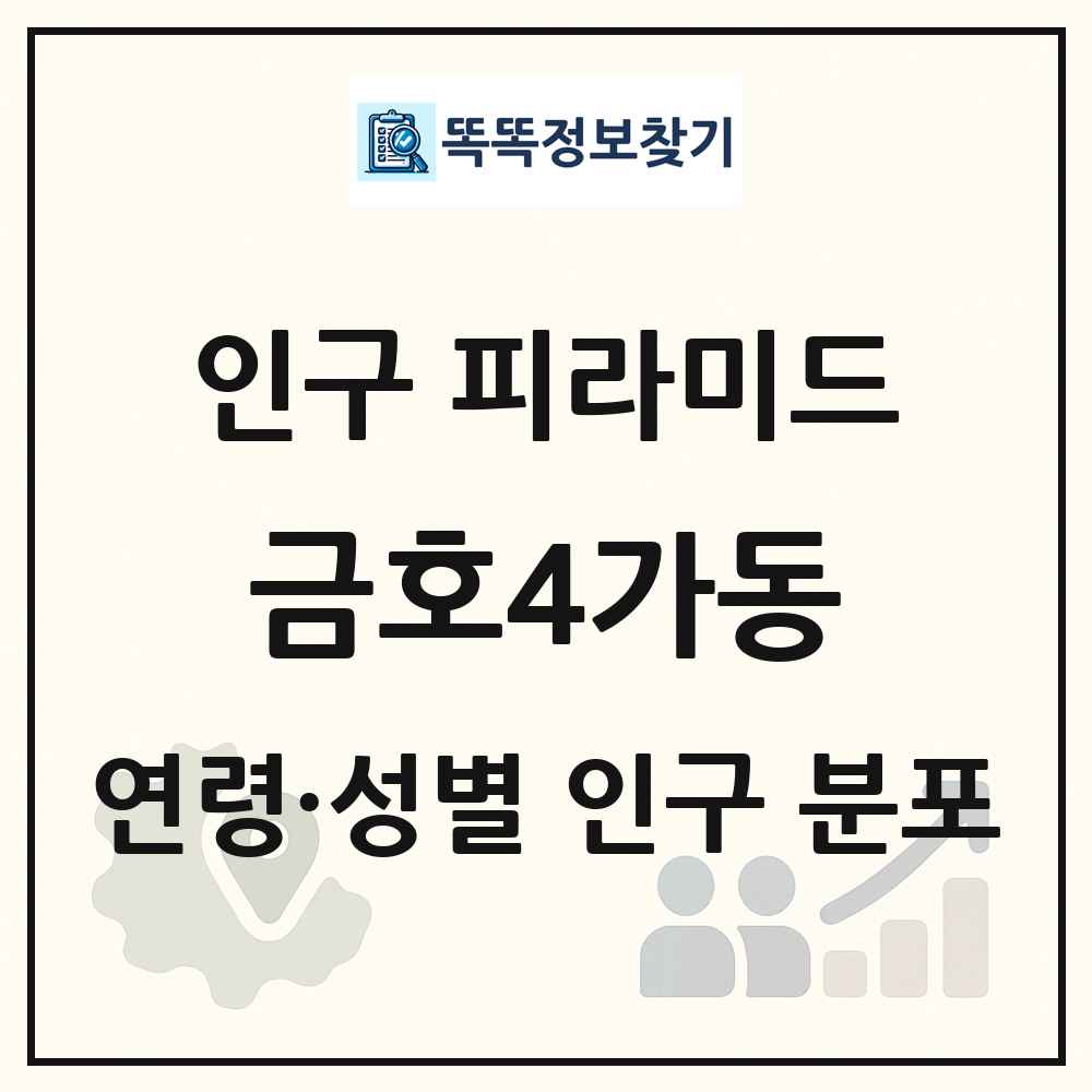 금호4가동 인구 피라미드 링크 그림